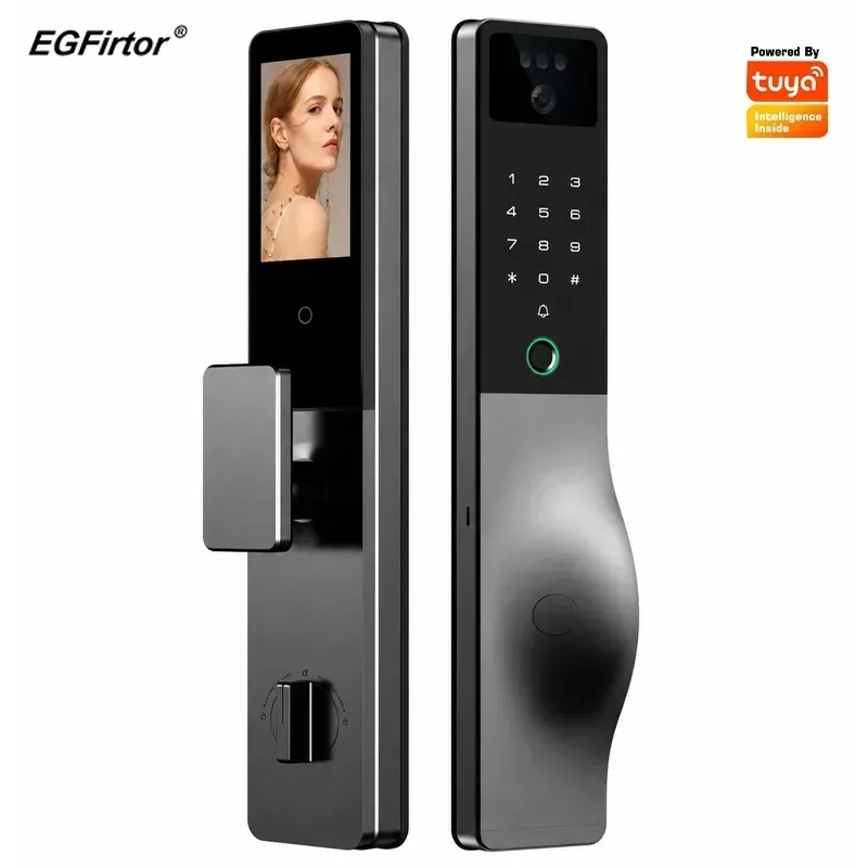 Smart Door Lock Wifi - Fechadura Inteligente com Intercomunicador, Senha, Controle