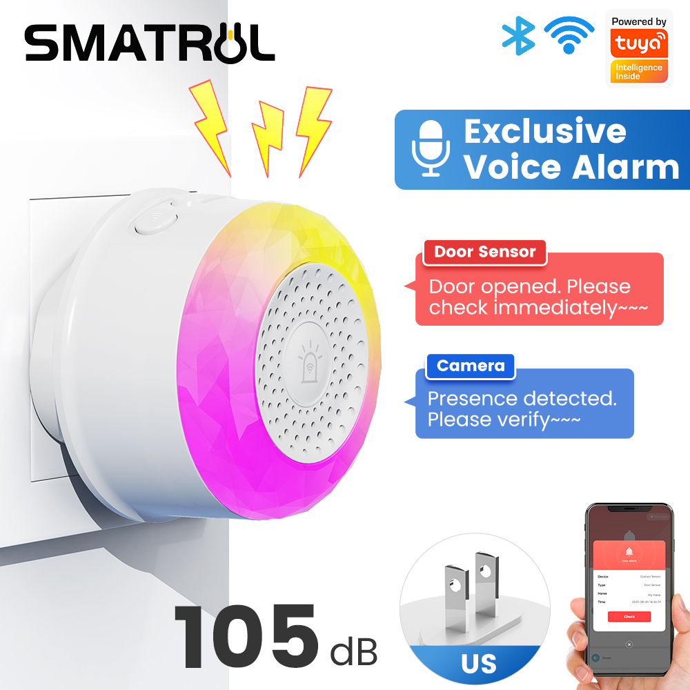 Wifi Smart Plug - Sensor de Alarme de Som e