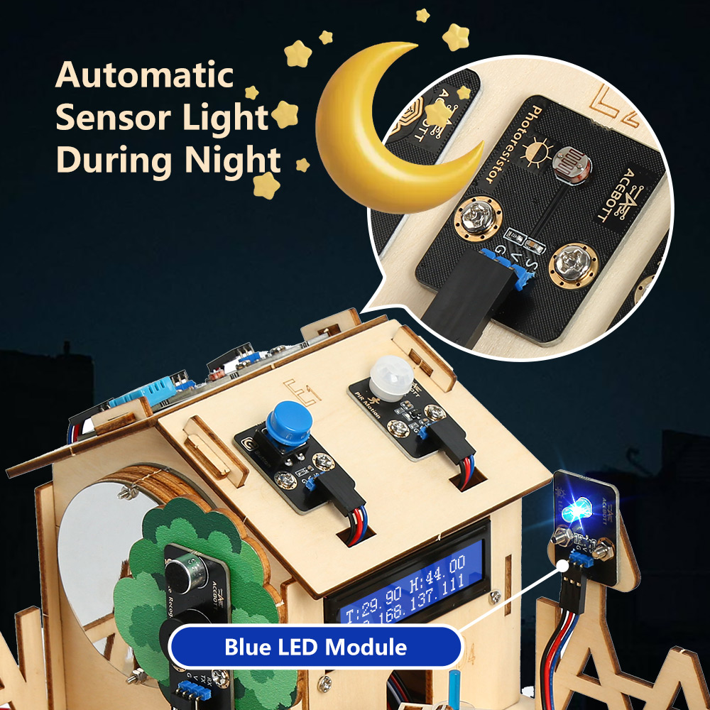 ACEBOTT Kit Inicial STEM/STEAM - Esp32 Smart Home Kit avaliação e preço