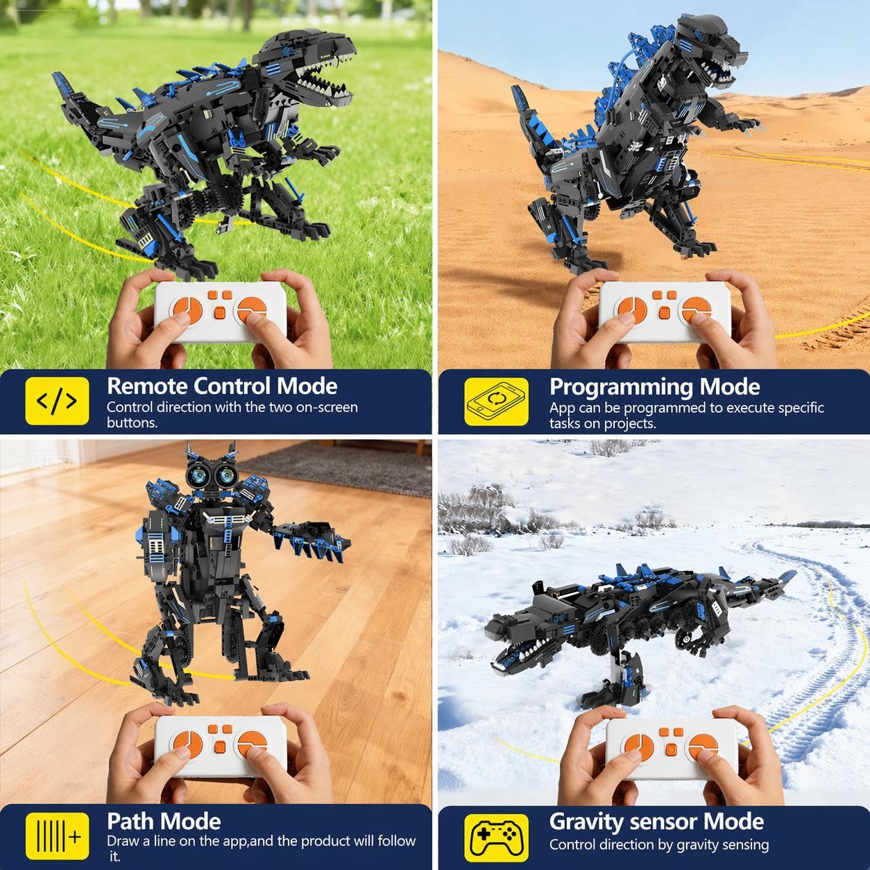 Kit de construção de robô dino - Stem Robotics Kit avaliação e preço