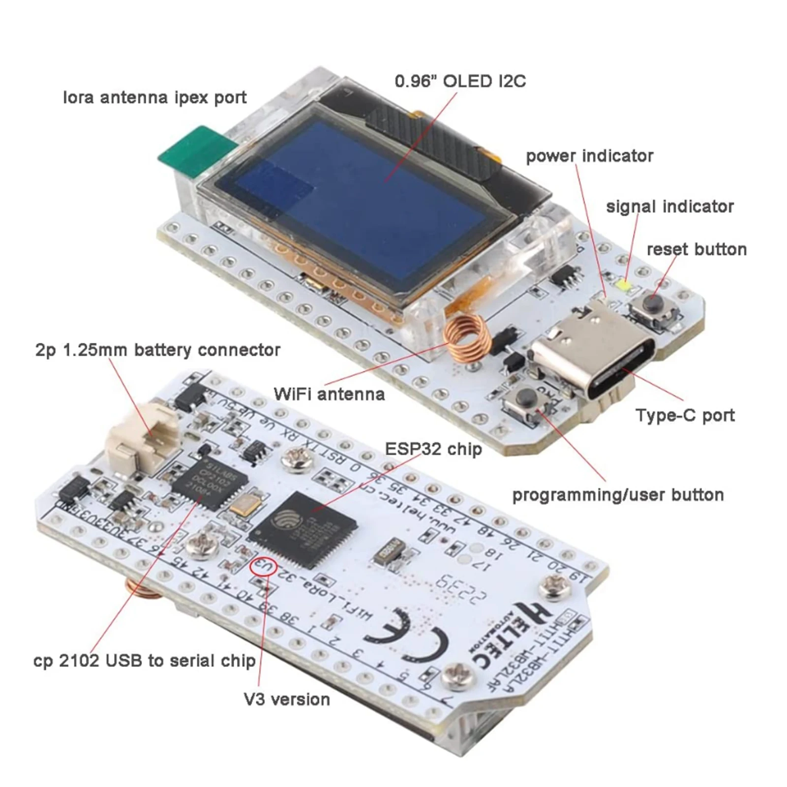 Kit WIFI Lora 32 V3 915MHz ESP - Esp32 Smart Home Kit avaliação e preço