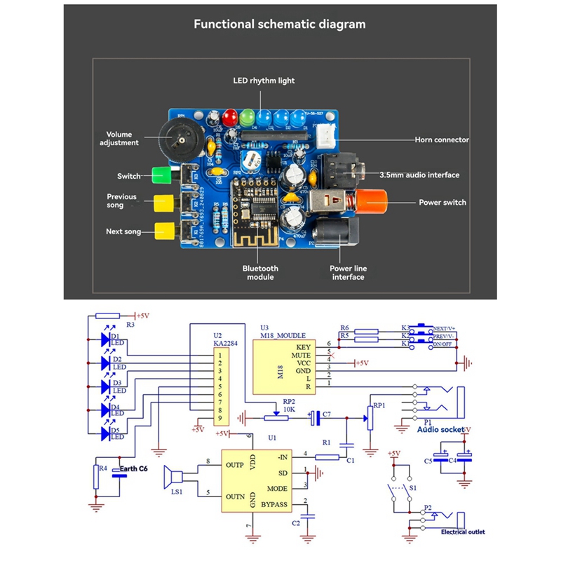 Kit de Alto-falante Bluetooth  - Electronics Project Kit avaliação e preço